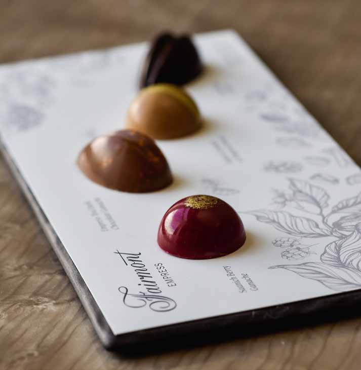 chocolates on a board